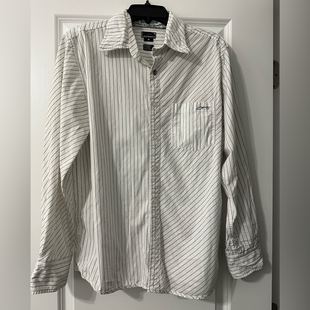 Oakley striped button down shirt